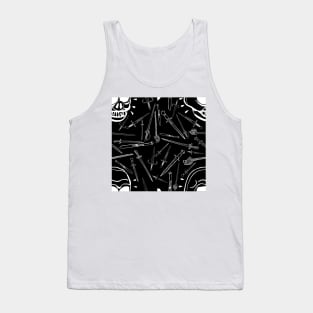 Skulls and Daggers - white and black Tank Top